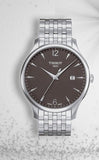 Tissot T Classic Tradition Grey Dial Silver Steel Strap Watch For Men - T063.610.11.067.00