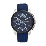 Tommy Hilfiger Decker Quartz Blue Dial Blue Rubber Strap Watch for Men - 1791350