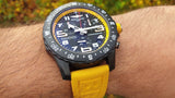 Breitling Endurance Pro Black Dial Yellow Rubber Strap Watch for Men - X82310A41B1S1