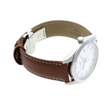 Tissot Gentleman Silver Dial Brown Leather Strap Watch For Men - T127.410.16.031.00