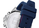 Tommy Hilfiger Mason Blue Dial Blue Rubber Strap Watch for Men - 1791791