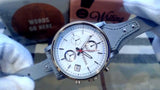 Fossil Original Boyfriend White Dial Light Blue Leather Strap Watch for Women - ES4045