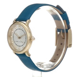 Marc Jacobs Roxy Champagne Dial Turquoise Leather Strap Watch for Women - MJ1633