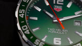 Tag Heuer Formula 1 Men’s Quartz Swiss Made Silver Stainless Steel Green Dial 43mm Watch WAZ1017.BA0842