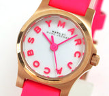 Marc Jacobs Henry White Dial Pink Leather Strap Watch for Women - MBM1237