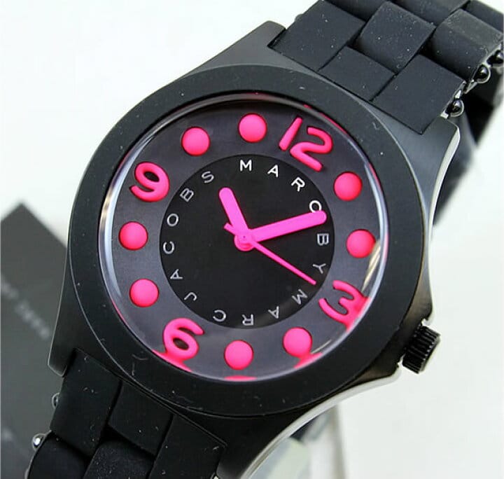 Marc Jacobs Pelly Black Dial Black Silicone Strap Watch for Women - MBM2530