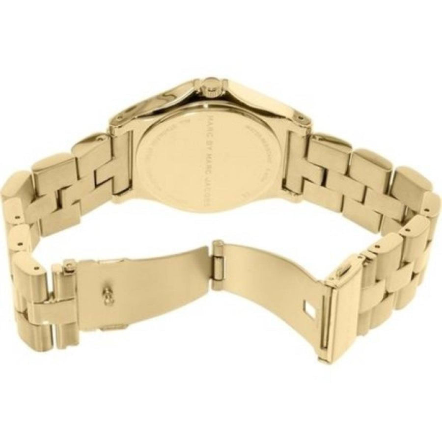 Marc Jacobs Rivera White Dial Gold Steel Strap Watch for Women - MBM3134