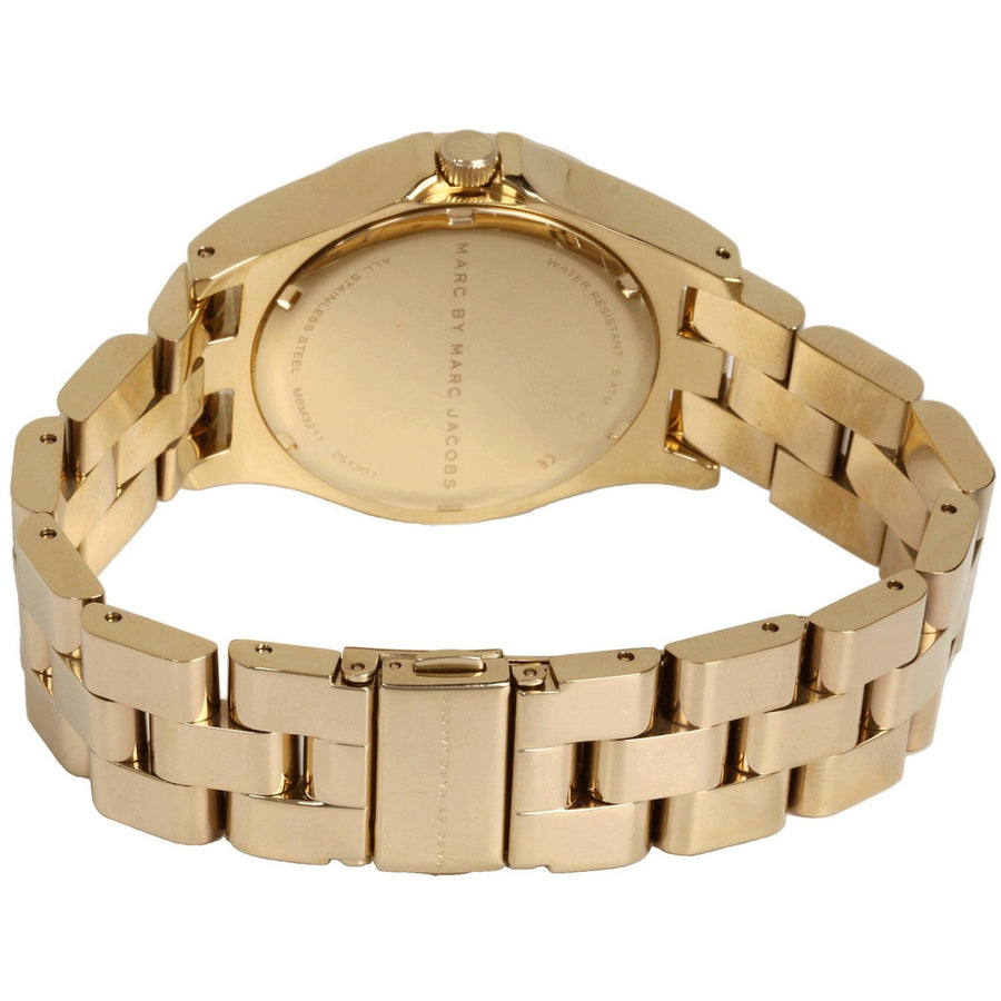 Marc Jacobs Henry Gold Dial Gold Steel Strap Watch for Women - MBM3211