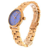 Marc Jacobs Mini Baker Blue Dial Rose Gold Steel Strap Watch for Women - MBM3285