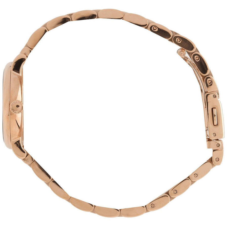 Marc Jacobs Mini Baker Blue Dial Rose Gold Steel Strap Watch for Women - MBM3285
