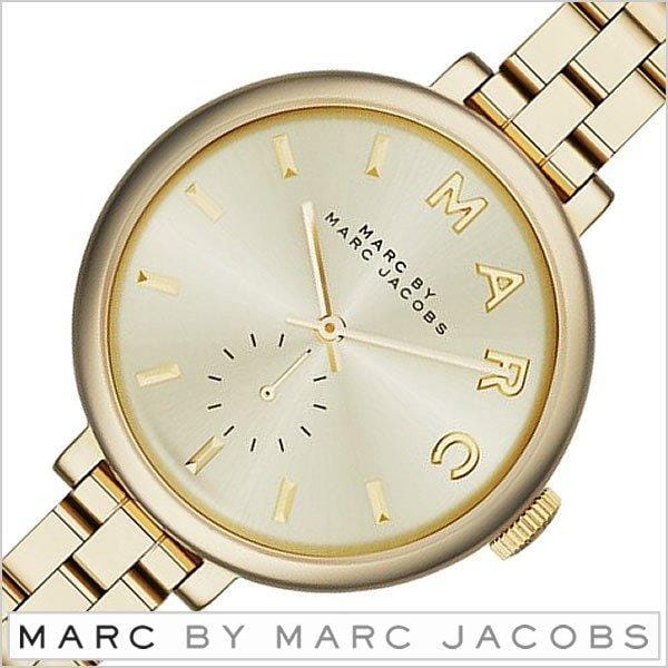 Marc Jacobs Sally Champagne Gold Dial Gold Steel Strap Watch for Women - MBM3363