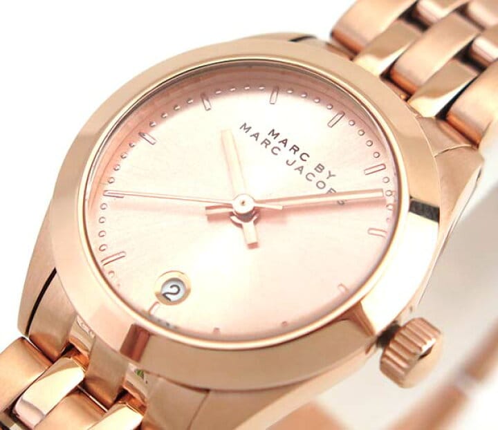 Marc Jacobs Peeker Rose Gold Dial Rose Gold Steel Strap Watch for Women - MBM3374