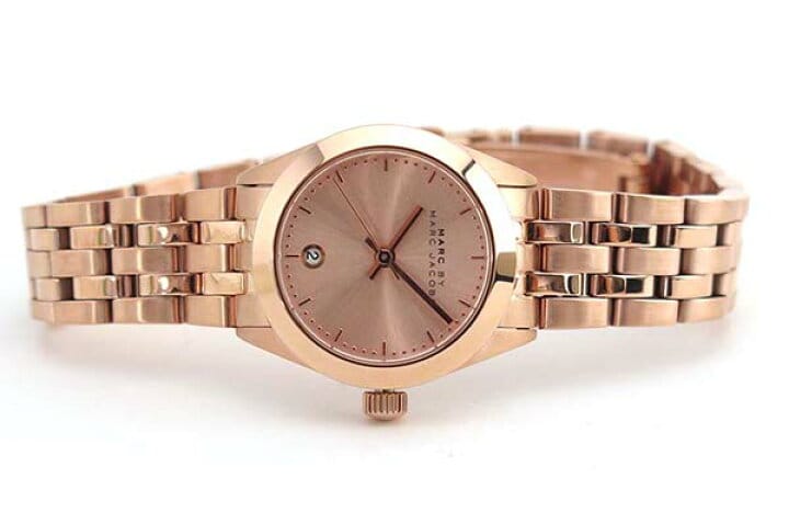 Marc Jacobs Peeker Rose Gold Dial Rose Gold Steel Strap Watch for Women - MBM3374
