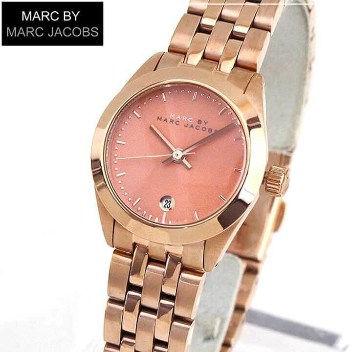 Marc Jacobs Peeker Pink Dial Rose Gold Stainless Steel Strap Watch for Women - MBM3377