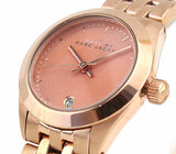 Marc Jacobs Peeker Pink Dial Rose Gold Stainless Steel Strap Watch for Women - MBM3377