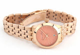 Marc Jacobs Peeker Pink Dial Rose Gold Stainless Steel Strap Watch for Women - MBM3377