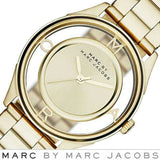 Marc Jacobs Marc Tether Transparent Gold Dial Gold Steel Strap Watch for Women - MBM3413