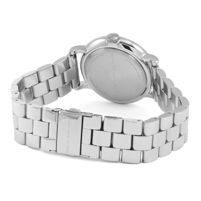 Marc Jacobs Marc White Dial Silver Steel Strap Watch for Women - MBM3420
