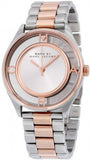 Marc Jacobs Tether White Transparent Dial Two Tone Stainless Steel Strap Watch for Women - MBM3436