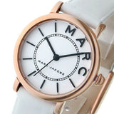 Marc Jacobs Roxy White Dial White Leather Strap Watch for Women - MJ1562