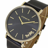 Coach Perry Black Dial Black Leather Strap Watch for Women - 14503333