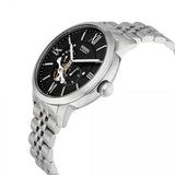 Fossil Townsman Black Dial Silver Steel Strap Watch for Men - ME3107