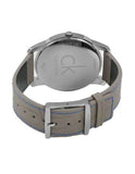 Calvin Klein City Silver Dial Grey Leather Strap Watch for Men - K2G211Q4