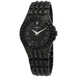 Bulova Crystal Collection Phantom Black Dial Black Steel Strap Watch for Men - 98A240