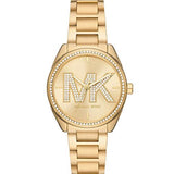 Michael Kors Janelle Quartz Gold Dial Gold Steel Strap Watch For Women - MK7381