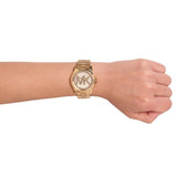 Michael Kors Runway Gold Dial Gold Steel Strap Watch for Women - MK5786