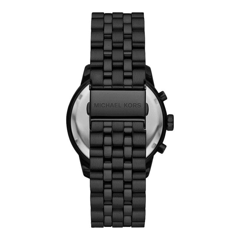 Michael Kors Cunningham Chronograph Black Dial Black Steel Strap Watch For Men - MK8965
