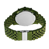 Michael Kors Lexington Chronograph Green Dial Green Steel Strap Watch For Men - MK8790