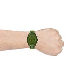 Michael Kors Lexington Chronograph Green Dial Green Steel Strap Watch For Men - MK8790