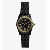 Michael Kors Lexington Quartz Black Dial Black Steel Strap Watch for Women - MK3299