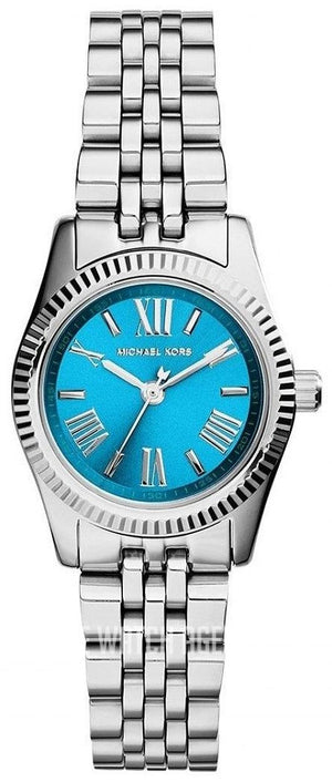 Michael Kors Lexington Quartz Blue Dial Silver Steel Strap Watch For Women - MK3328