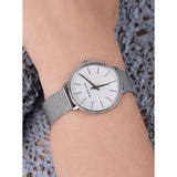 Michael Kors Pyper Quartz White Dial Silver Mesh Strap Watch for Women - MK4338