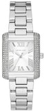 Michael Kors Emery Three-Hand Crystals White Dial Silver Steel Strap Watch for Women - MK4642