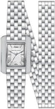 Michael Kors Emery Pave Double Wrap White Dial Silver Steel Strap Watch for Women - MK4834