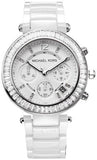 Michael Kors Parker White Dial White Leather Strap Watch for Women - MK5848