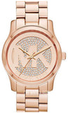 Michael Kors Runway Rose Gold Dial Rose Gold Steel Strap Watch For Women - MK5853