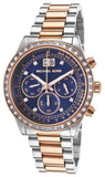 Michael Kors Brinkley Blue Dial Two Tone Steel Strap Watch for Women - MK6205