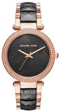 Michael Kors Parker Mother of Pearl Black Dial Two Tone Steel Strap Watch for Women - MK6414