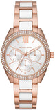 Michael Kors Janelle Multifunction Silver Dial Two Tone Steel Strap Watch For Women - MK7131