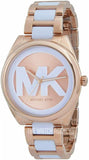 Michael Kors Janelle Three Hand Rose Gold Dial Two Tone Steel Strap Watch For Women - MK7134