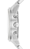 Michael Kors Ritz Chronograph Crystals Silver Dial Silver Steel Strap Watch For Women - MK7301