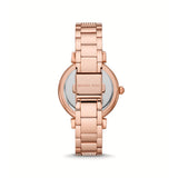 Michael Kors Abbey Three-Hand Analog Crystals Rose Gold Dial Rose Gold Steel Strap Watch for Women - MK4617