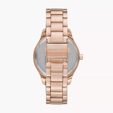 Michael Kors Abbey Three-Hand Analog Crystals Rose Gold Dial Rose Gold Steel Strap Watch for Women - MK4617