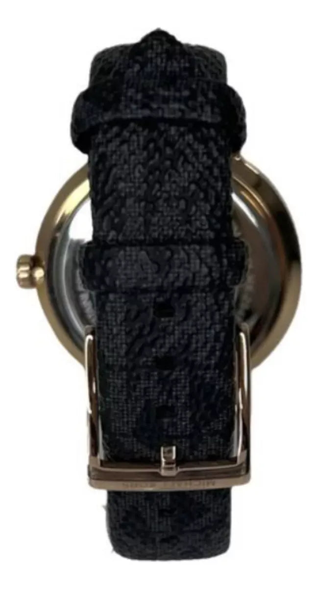 Michael Kors Addyson Quartz Black Dial Black Leather Strap Watch for Women - MK2948