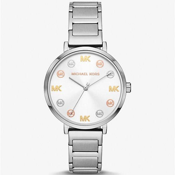 Michael Kors Addyson Quartz Silver Dial Silver Steel Strap Watch for Women - MK7417