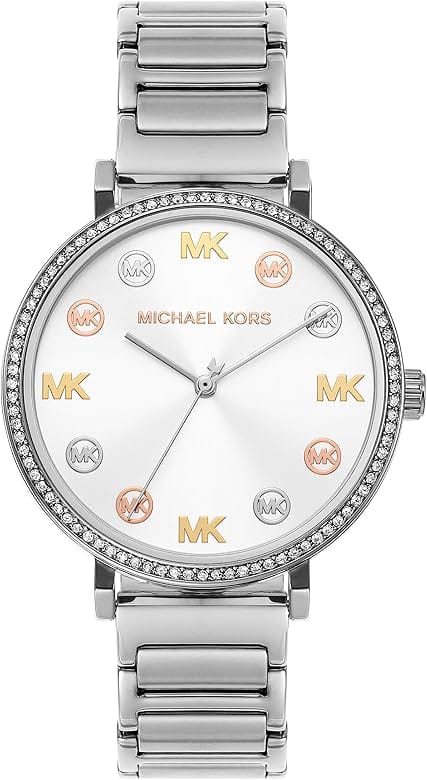 Michael Kors Addyson Quartz Silver Dial Silver Steel Strap Watch for Women - MK7417